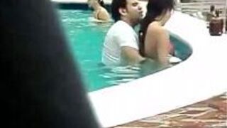 fucking with the boyfriend in the pool - porn video