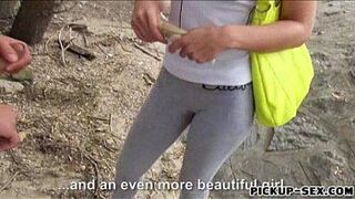 Real amateur Minnie Manga banged under the tree for cash - porn video