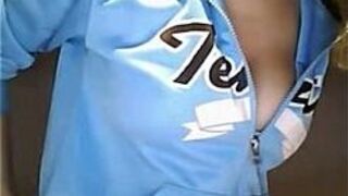 Busty Blonde and Petite Teen Masturbating Cam - porn video