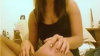 Horny teen shows off at webcam - porn video