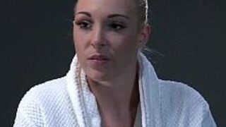 BDSM XXX Blonde sub gets tied up and has her holes filled by Masters fingers cock and hook - porn video