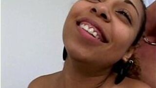 dark skin latina gets her trimmed pussy fucked hard - porn video