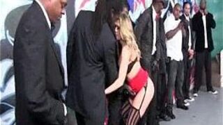 Blonde Services Many Blacks - porn video