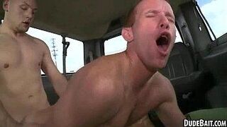 These two straight hunks are having hot anal sex - porn video