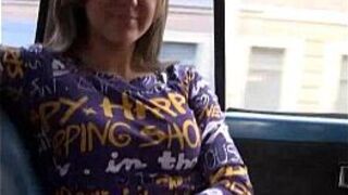 Car striptease with stunning amateur - porn video