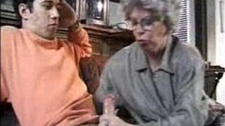 granny and grandson fuck hard - porn video