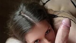 Looking in Your Eyes While Sucking Your Dick and Balls Until You Cum in My Mouth - porn video