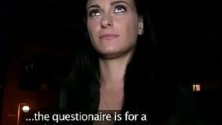 Amateur Klara drilled and cum facialed in public for money - porn video