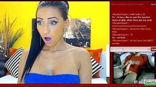 Big Cock Reaction Camgirl - porn video