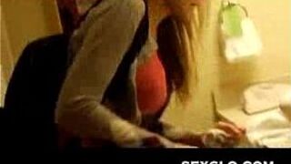 blonde sexy babe cant wait for her turn - porn video